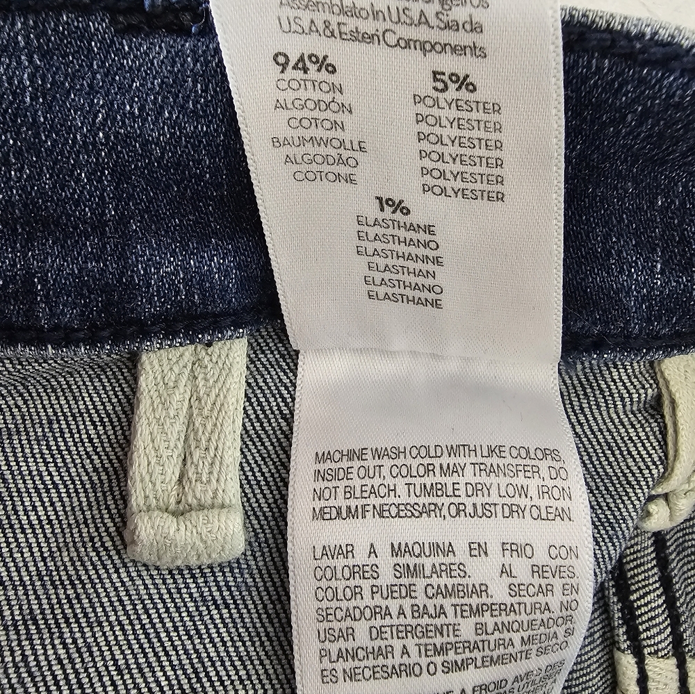 MOTHER The Hustler Ankle Fray Patch Pocket Straight Leg Blue Jeans 25 Preowned - Picture 12 of 12